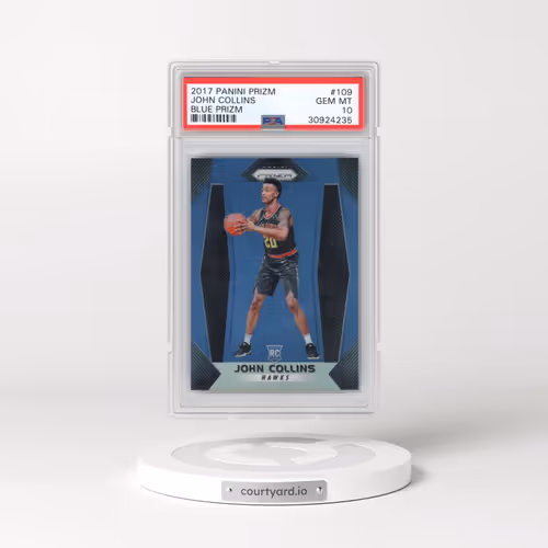 2017 Panini Prizm #109 John Collins - Blue Prizm (PSA 10 GEM MINT)