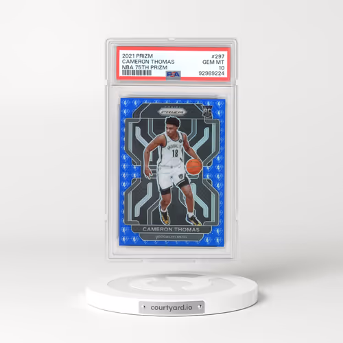 2021 Panini Prizm #297 Cameron Thomas - NBA 75th Prizm (PSA 10 GEM MINT)