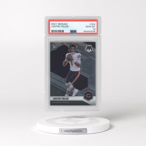 2021 Panini Mosaic #304 Justin Fields (PSA 10 GEM MINT)