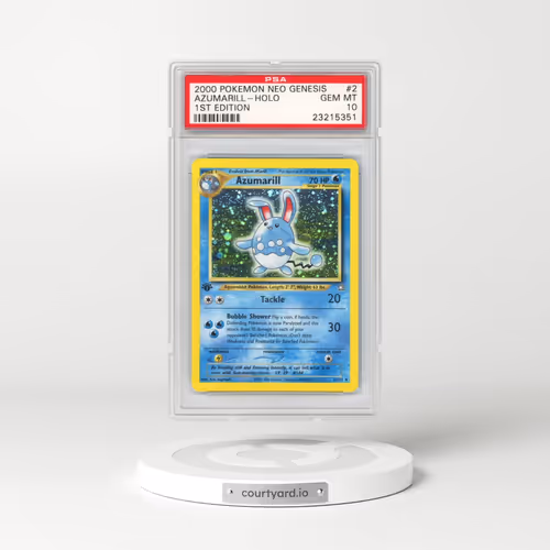 2000 Pokémon Neo Genesis #2 Azumarill - 1st Edition Holo (PSA 10 GEM MINT)