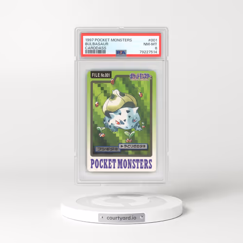 1997 Japanese Bandai Carddass #1 Bulbasaur - Full Art (PSA 8 NM-MT)