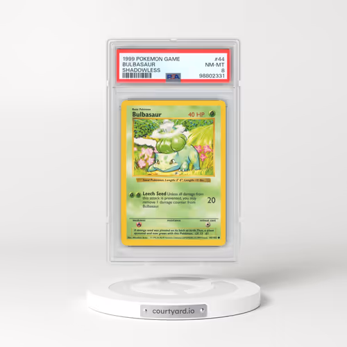 1999 Pokémon Game #44 Bulbasaur - Shadowless (PSA 8 NM-MT)
