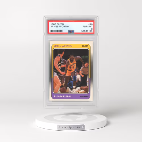 1988 Fleer #70 James Worthy (PSA 8 NM-MT)