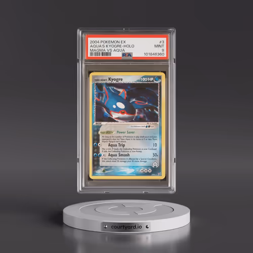 2004 Pokémon EX Team Magma VS Team Aqua #3 Team Aqua's Kyogre - Holo (PSA 9 MINT)