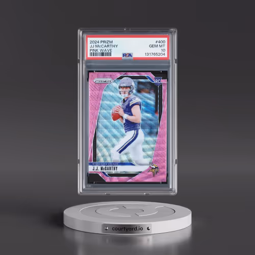 2024 Panini Prizm #400 JJ McCarthy - Pink Wave (PSA 10 GEM MINT)