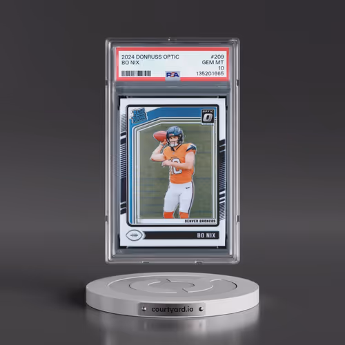 2024 Panini Donruss Optic #209 Bo Nix (PSA 10 GEM MINT)
