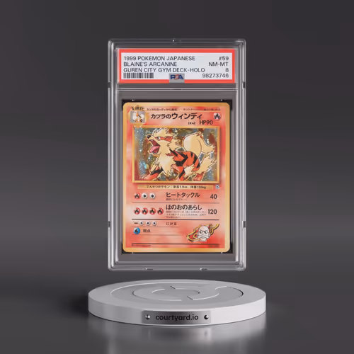 1999 Pokémon Guren Town Gym Deck #59 Blaine's Arcanine - Holo (PSA 8 NM-MT)