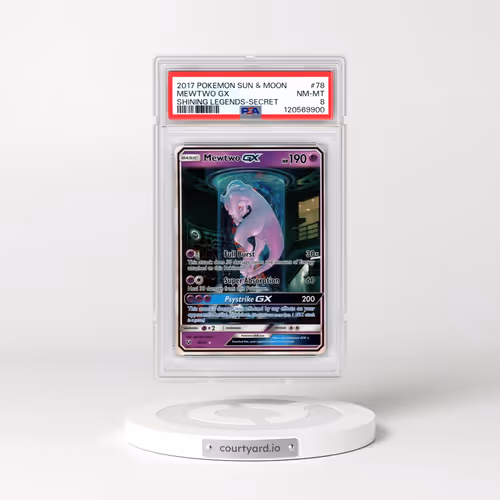 2017 Pokémon Sun & Moon Shining Legends #78 Mewtwo GX - Holo Secret (PSA 8 NM-MT)