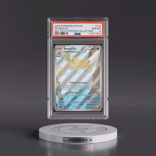2025 Pokémon Svp EN-SV Black Star Promo #212 Reuniclus - Black Bolt Tech Sticker Collection (PSA 8 N
