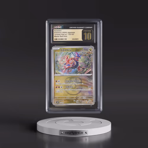 2024 High Class Pack: Terastal Fest ex - sv8a #122/187 Koraidon - Master Ball Holo (CGC 10 PRISTINE)