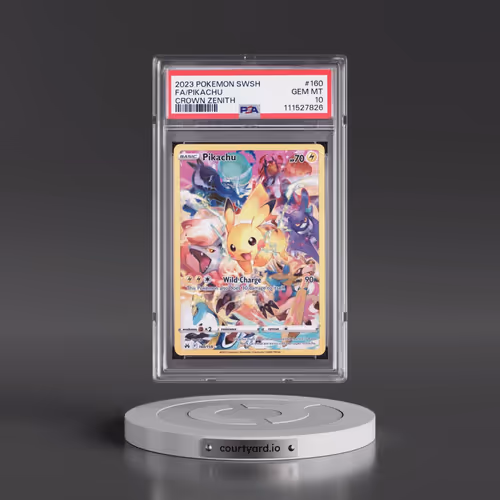 2023 Pokémon Sword and Shield Crown Zenith #160 Pikachu - Full Art (PSA 10 GEM MINT)