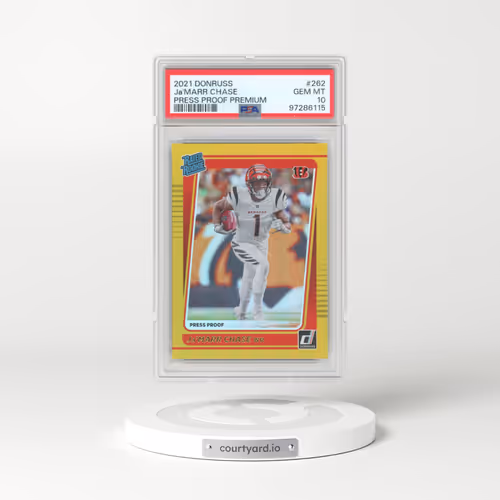 2021 Panini Donruss #262 JA'Marr Chase - Press Proof Premium (PSA 10 GEM MINT)