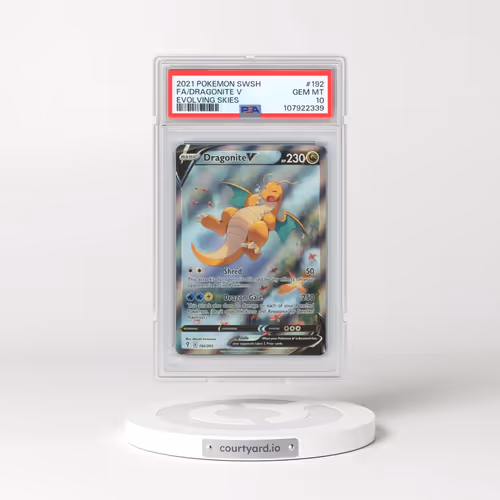 2021 Pokémon Sword & Shield Evolving Skies #192 Dragonite V - Holo Full Art (PSA 10 GEM MINT)
