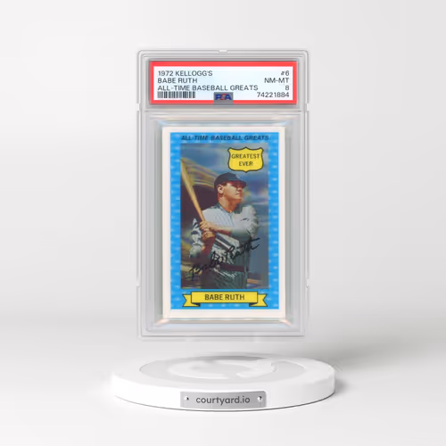 1972 Kellogg's All-Time Baseball Greats #6 Babe Ruth (PSA 8 NM-MT)