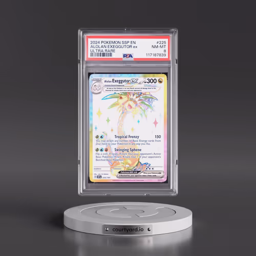 2024 Pokémon Ssp EN-Surging Sparks #225 Alolan Exeggutor EX - Holo Ultra Rare (PSA 8 NM-MT)