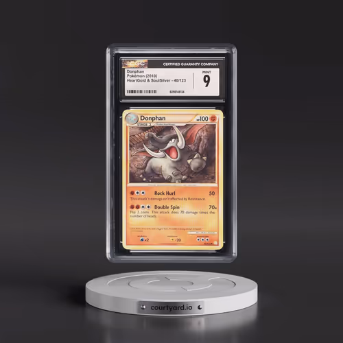 2010 HeartGold & SoulSilver #40/123 Donphan (CGC 9 MINT)