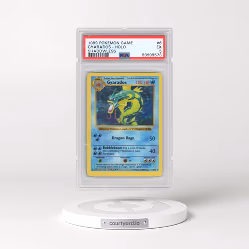 1999 Pokémon Game #6 Gyarados - Holo Shadowless (PSA 5 EX)
