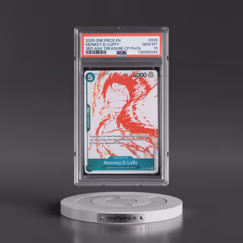 2025 One Piece 3rd Anniversary! One Piece Card Treasure Campaign Pack #033 Monkey D. Luffy (PSA 10 G