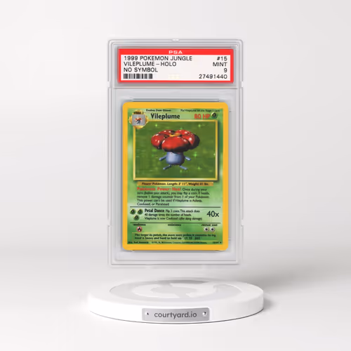 1999 Pokémon Jungle #15 Vileplume - Holo No Symbol (PSA 9 MINT)