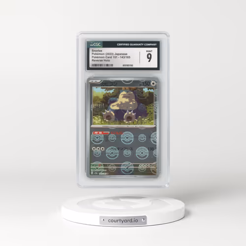 2023 Pokémon Card 151 #143/165 Snorlax - Reverse Holo Poké Ball (CGC 9 MINT)