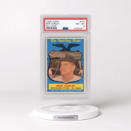 1959 Topps #570 Bob Turley - All Star (PSA 8 NM-MT)