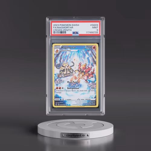 2023 Pokémon Sword and Shield Crown Zenith #GG03 Magmortar - Full Art (PSA 9 MINT)