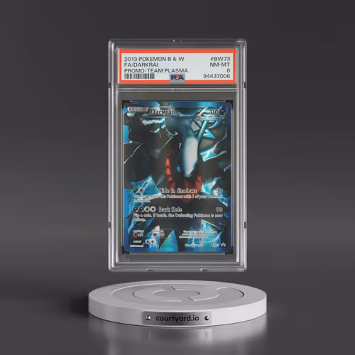 2013 Pokémon Black & White Promo #BW73 Darkrai - Full Art Team Plasma (PSA 8 NM-MT)