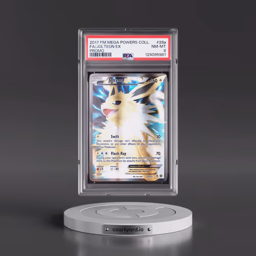 2017 Pokémon Mega Powers Collection Promo #28a Jolteon EX - Holo Full Art (PSA 8 NM-MT)
