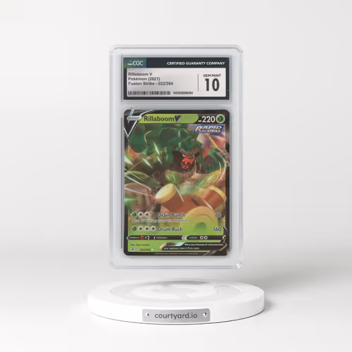 2019 Fusion Strike #022 Rillaboom V - Holo (CGC 10 GEM MINT)