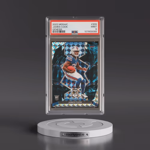 2022 Panini Mosaic #309 James Cook - Genesis (PSA 9 MINT)