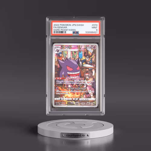 2022 Pokémon Sword & Shield Dark Phantasma #074 Gengar - Full Art (PSA 9 MINT)