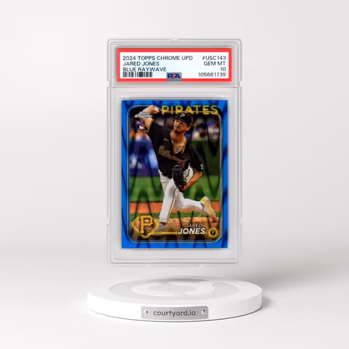 2024 Topps Chrome Update #USC143 Jared Jones - Blue Raywave (PSA 10 GEM MINT)