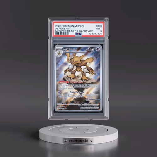2025 Pokémon Mep EN-Me Black Star Promo #009 Alakazam - Mega Evolution Pokemon Center Elite Trainer