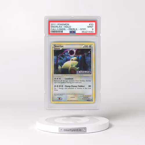 2011 Pokémon Call of Legends #33 Snorlax - Holo Prerelease-Staff (PSA 9 MINT)