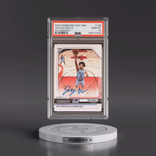 2024 Panini Instant NBA #148 Jaylen Wells - Autograph (PSA 10 GEM MINT)