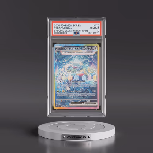 2024 Pokémon Scr EN-Stellar Crown #170 Terapagos EX - Holo Special Illustration Rare (PSA 10 GEM MIN