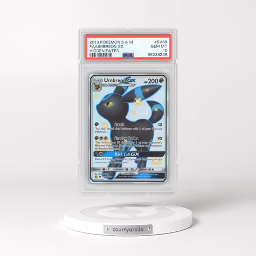 2019 Pokémon Sun & Moon Hidden Fates #SV69 Umbreon GX - Holo Full Art (PSA 10 GEM MINT)