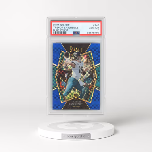 2021 Panini Select #143 Trevor Lawrence - Blue Prizm (PSA 10 GEM MINT)