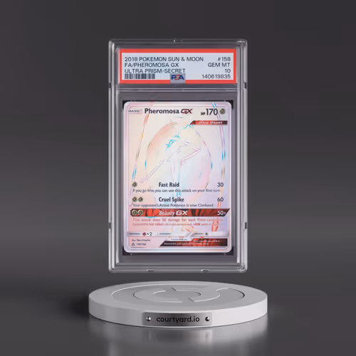 2018 Pokémon Sun & Moon Ultra Prism #158 Pheromosa GX - Holo Full Art Secret (PSA 10 GEM MINT)