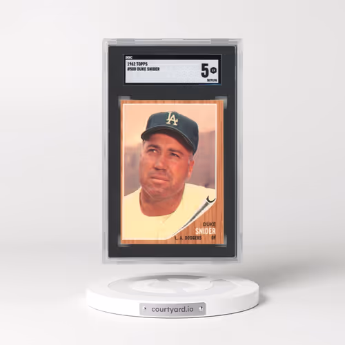 1962 Topps #500 Duke Snider (SGC 5 EX)