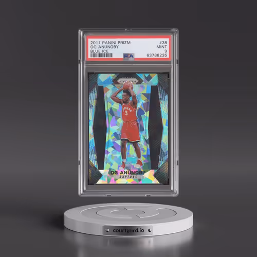 2017 Panini Prizm #38 OG Anunoby - Blue Ice (PSA 9 MINT)