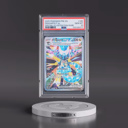 2025 Pokémon Pre EN-Prismatic Evolutions #165 Dragapult EX - Holo Special Illustration Rare (PSA 10