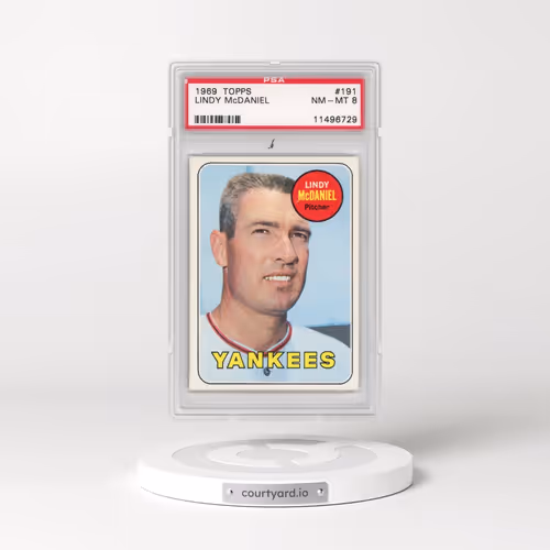 1969 Topps #191 Lindy McDaniel (PSA 8 NM-MT)