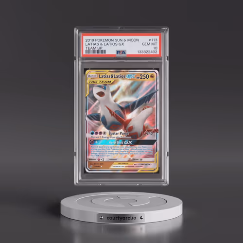2019 Pokémon Sun & Moon Team Up #113 Latias & Latios GX - Holo (PSA 10 GEM MINT)