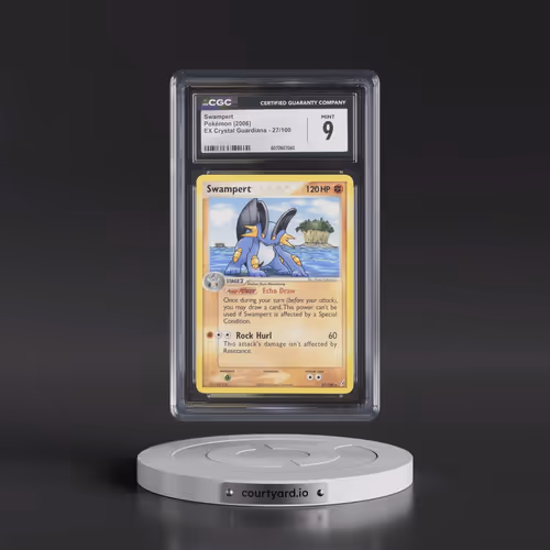 2006 EX Crystal Guardians #27/100 Swampert (CGC 9 MINT)