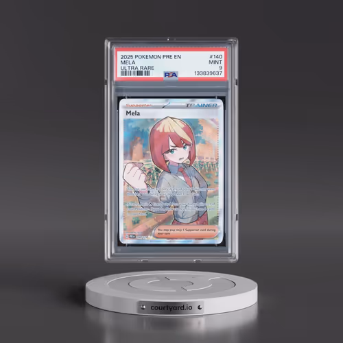 2025 Pokémon Pre EN-Prismatic Evolutions #140 Mela - Ultra Rare (PSA 9 MINT)