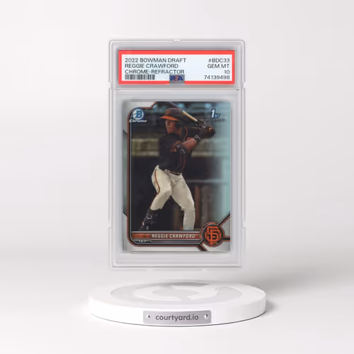 2022 Bowman Draft #BDC33 Reggie Crawford - Chrome-Refractor (PSA 10 GEM MINT)