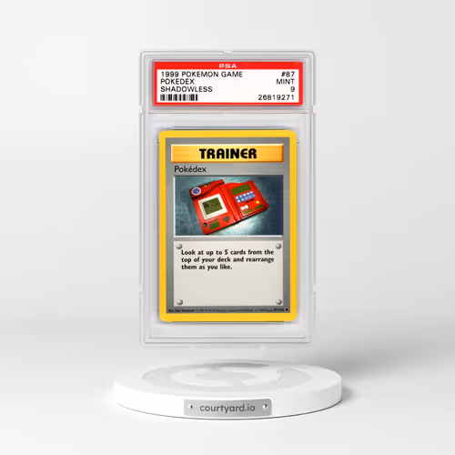 1999 Pokémon Game #87 Pokedex - Shadowless (PSA 9 MINT)