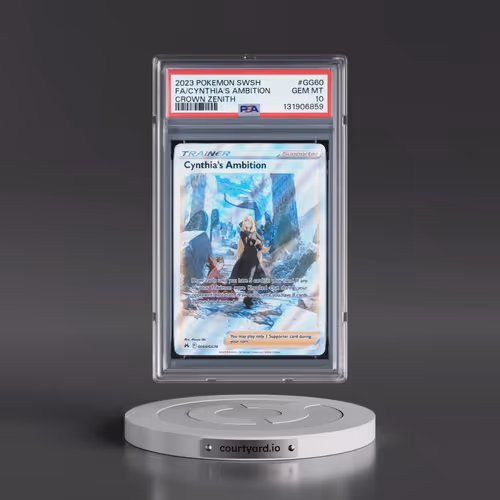 2023 Pokémon Sword and Shield Crown Zenith #GG60 Cynthia's Ambition - Full Art (PSA 10 GEM MINT)
