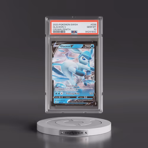 2023 Pokémon Sword and Shield Crown Zenith #038 Glaceon V - Holo (PSA 10 GEM MINT)